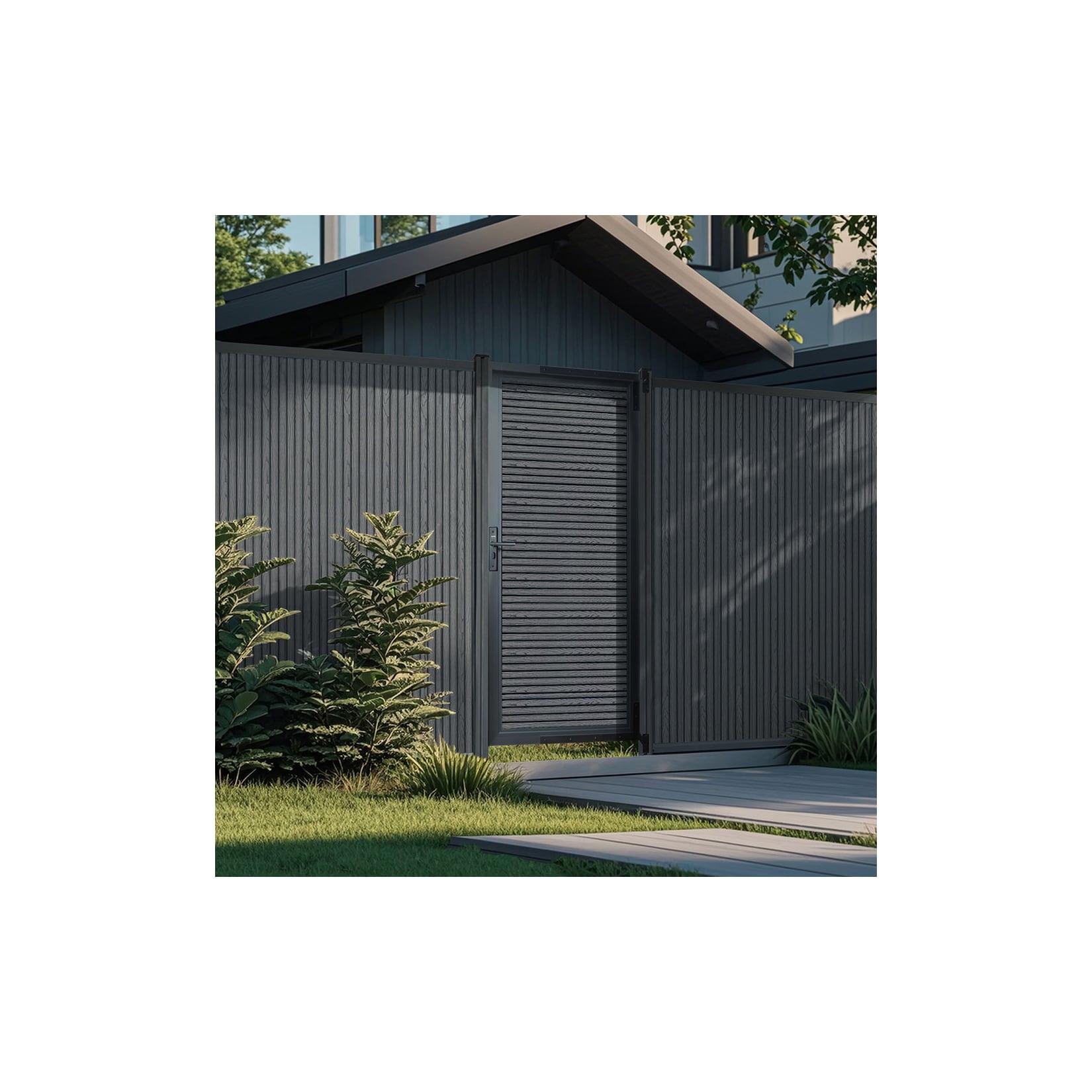 HOME DELUXE WPC Gartentor CALLATOR PREMIUM Vertikale Paneele - 90 x 180 cm