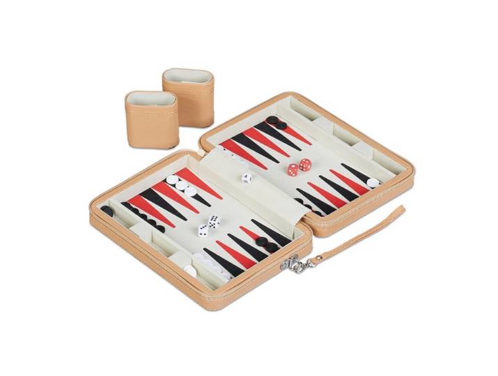 Relaxdays Backgammon Reisespiel