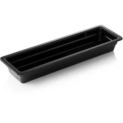 WAS Germany GN Behälter 2/4 GN 65 Black, 65 mm, schwarz, Melamin