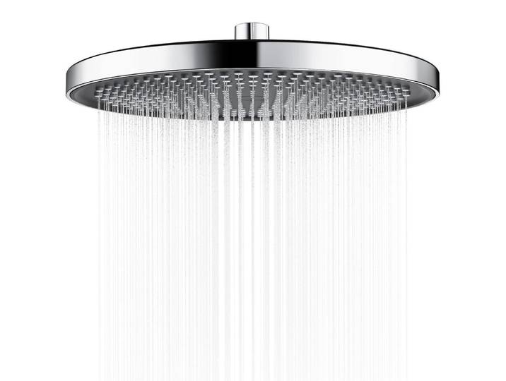 Regenduschkopf 10 Zoll Ø 26 cm ABS Chrom+Schwarz Wassersparend Anti-Kalk