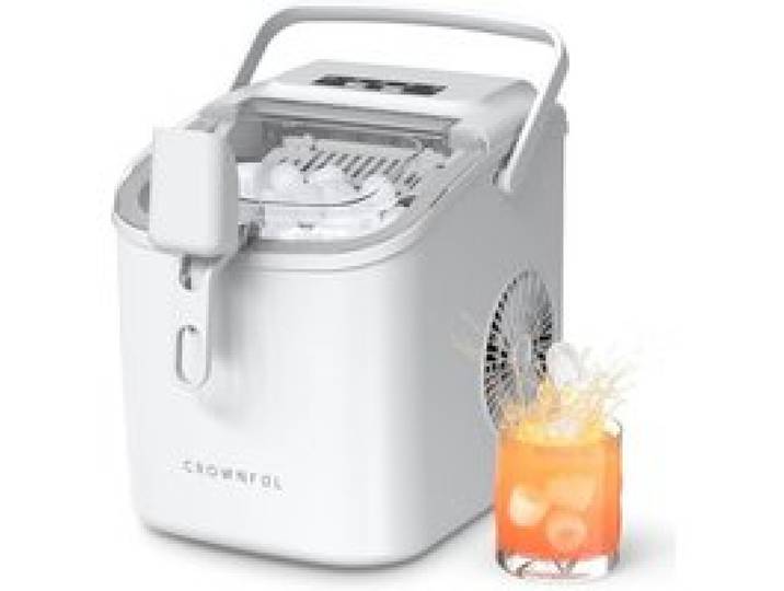 Machine à glaçons 12 kg/24h 9 glaçons en 6 min capteur infrarouge autonettoyage maison/cuisine/bureau/bar/fête (blanc)
