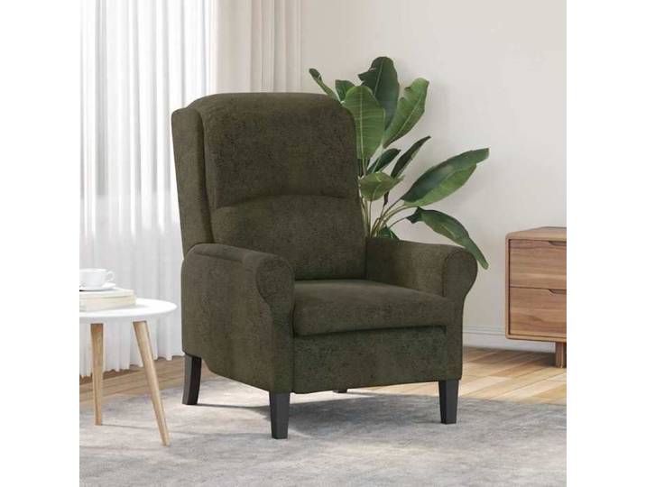 Siège 1 place - Vert - ELORAN - Fauteuil de salon/chambre - Vert armée Simili cuir - 76x94x102 cm“914946”