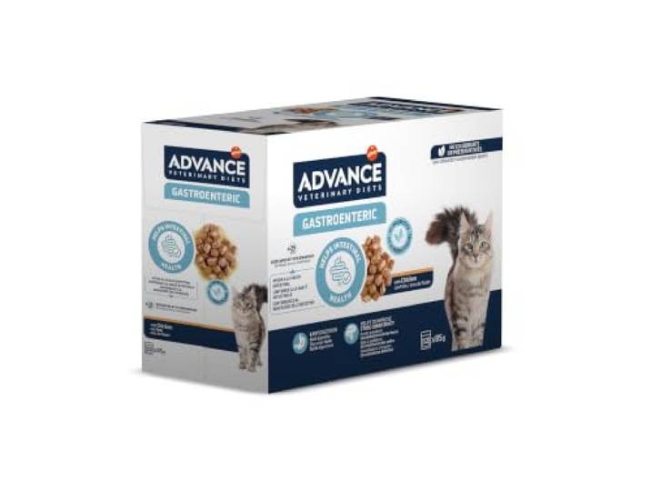 Advance Veterinary Diets Gastroenteric Natvoer voor katten: multipack 12 zakjes 85 g