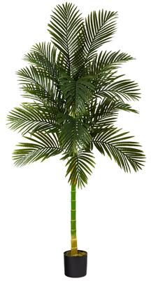 Nearly Natural "7' Golden Cane Artificial Palm Tree - 6"""