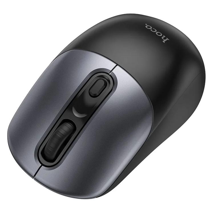 Hoco Headphone with microphone wireless computer mouse 2.4G GM28 black metal gray (Kabellos) (6942007619684)