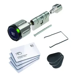TCS 817-003-5560 Knaufzylinder:pack mit elektronischem Schließzylinder (Stand alone) für alle Profilzylinderschlösser, IP66, Maße Profilzylinder