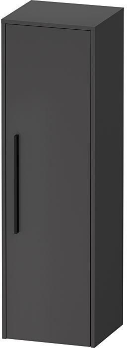 Duravit D-Code Halbhochschrank DC1338RBD490000 Griffe Diamantschwarz, Graphit Matt, 400x1320x36 mm