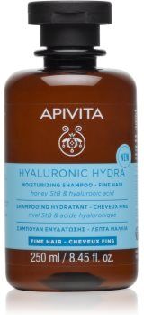 Apivita Hyaluronic Hydra Fine Hair Moisturizing Shampoo champô hidratante para cabelo fino 250 ml. Hyaluronic Hydra Fine Hair Moisturizing Shampoo