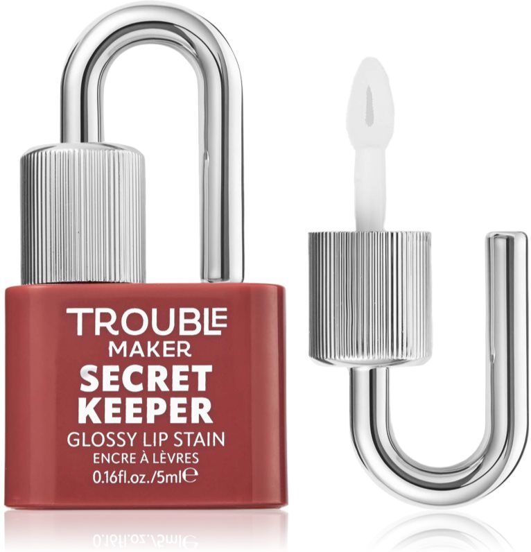 Trouble Maker Secret Keeper Lip Gloss Stain lip stain with long-lasting effect shade Trickish Caramel Nude 5 ml