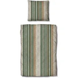 Traumschlaf, Bettwäsche, Mountain Stripe Forest (Bettwäsche Set, 135x200 cm, 80x80 cm)