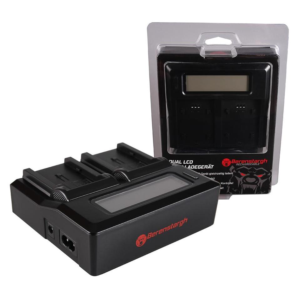 Berenstargh Dual LCD USB Ladegerät f. Canon NB-2L Camcorder MV5 MV5i MV5iMC MV6iMC MV790 MV800 (Kamera Akku Ladegerät) (61064058)