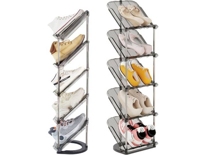 Étagère Chaussure à 5 Niveaux Peu Encombrante étroite Rangement Chaussure Meuble Chaussure Entree，1pc