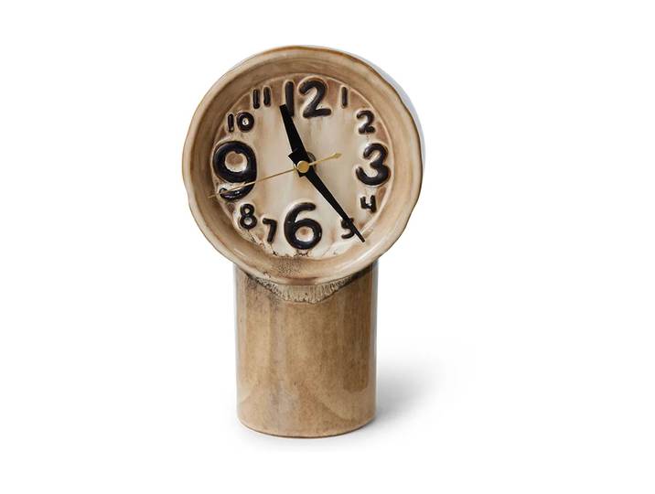 HKliving Horloge en céramique rétro 23,5 cm Cream