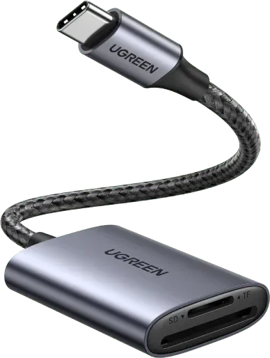 UGREEN USB-C auf SD/TF Memory Card Reader Alu Case