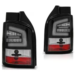 LED Lightbar Rückleuchten passend für VW T5 Bj. 03-09 Schwarz (Heckklappe)
