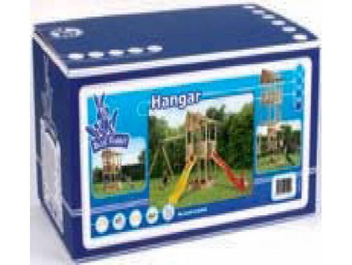 Houten speeltoestellen houten schommel speeltoren bouwdoos Hangar