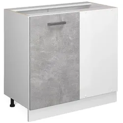 Vicco, Regal, Küchenfront R-Line, Beton, 46 x 71.6 cm Möbelfront für den Eckunterschrank