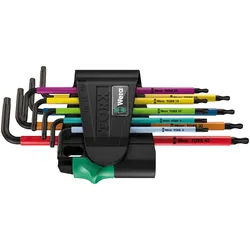 WERA 967SPKL9 - Stiftschlüsselsatz, Torx, TX8-TX40, 9-teilig, Multicolor