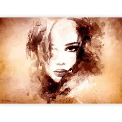 Fototapete Dream Girl Braun/Beige