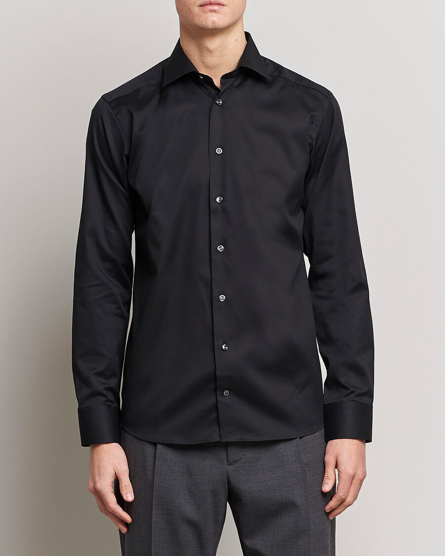 Eton Slim Fit Shirt Black men XL Sort
