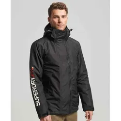 Superdry für Herren. M5011825A Yachter Windbreaker Jacke mit Kapuze schwarz (S), Lässig, Polyester, Nachhaltig