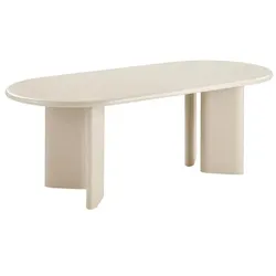 Esstisch Nagano 220 x 100 cm Lack Beige Sand