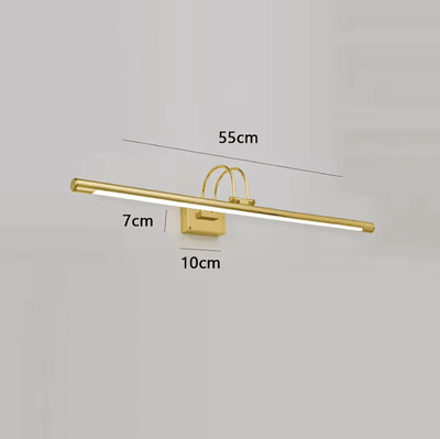 Inspire Curations Retro LED Mirror Wall Sconce gold 55cm warm White (2700 3500k)