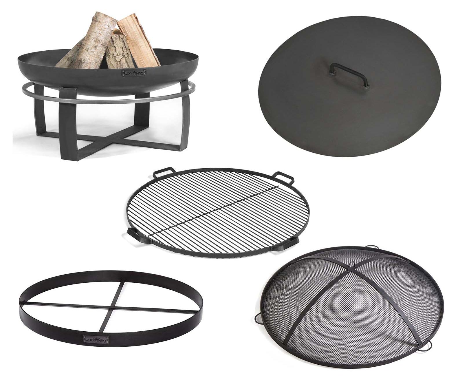 CookKing Viking Feuerschalen Komplettset 60 cm inkl. Grillrost & Zubehör