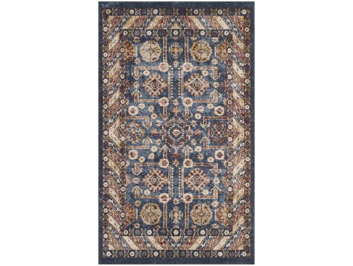 Tapis traditionnel en polypropylène bleu/blanc, 122 x 183 cm