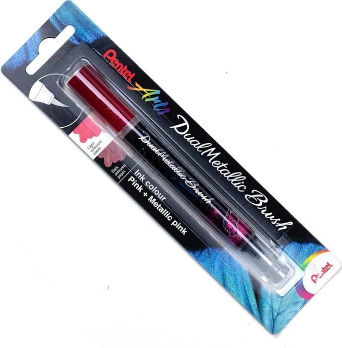 Pentel Dual Metallic Brush XGFH-DPX Brush-Pen pink, 1 St.