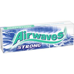 Airwaves Kaugummis Strong, zuckerfrei, Riegel mit 10 Dragees