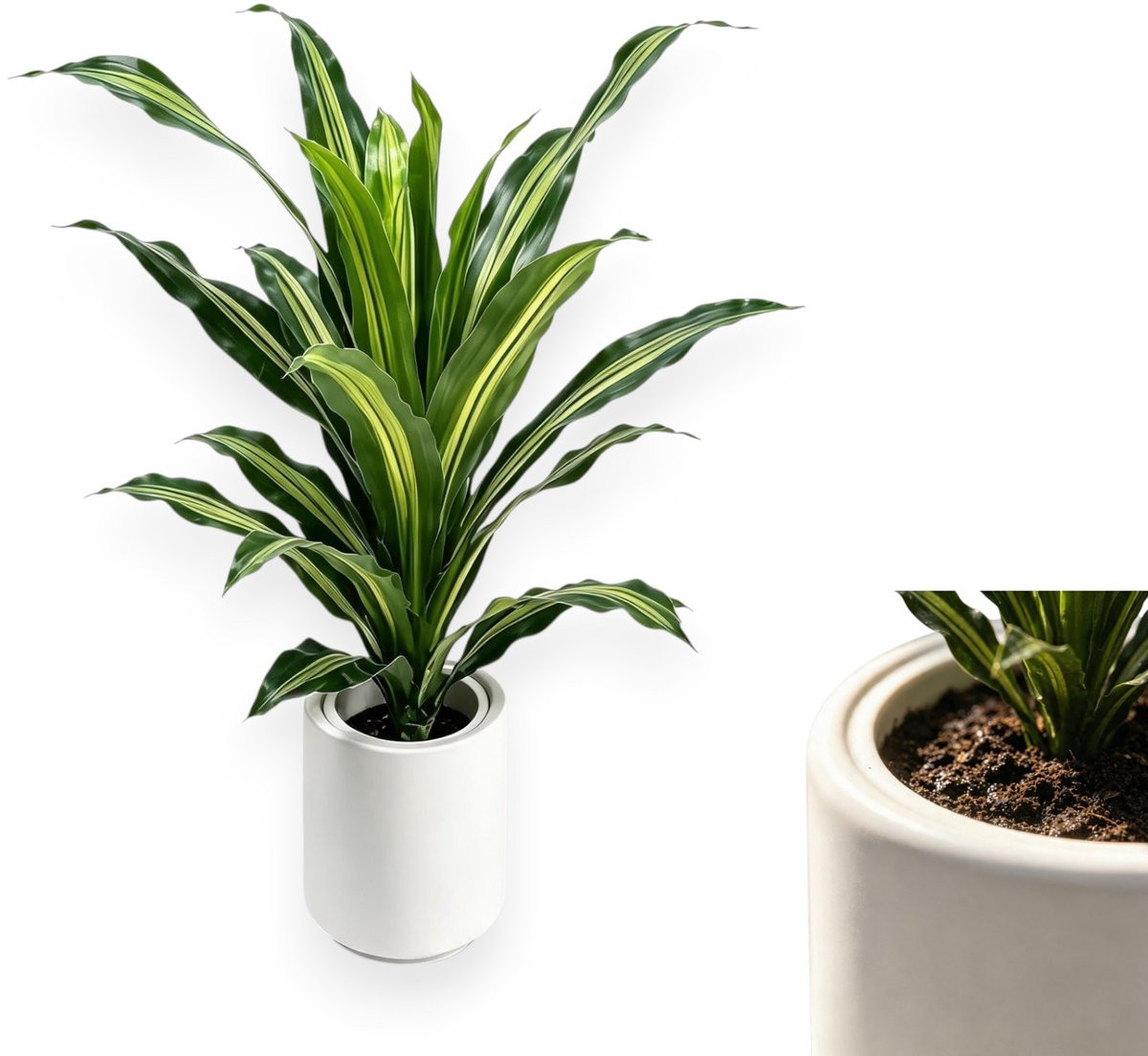 Kunstmatige Dracaena Bonsai met groene bladeren voor binnen en buiten