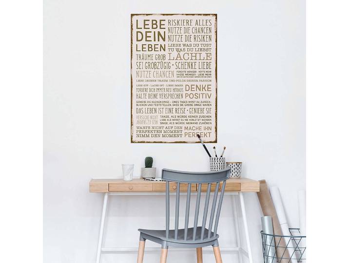Poster Pensez positif Papier Marron 61 x 92 x 0cm