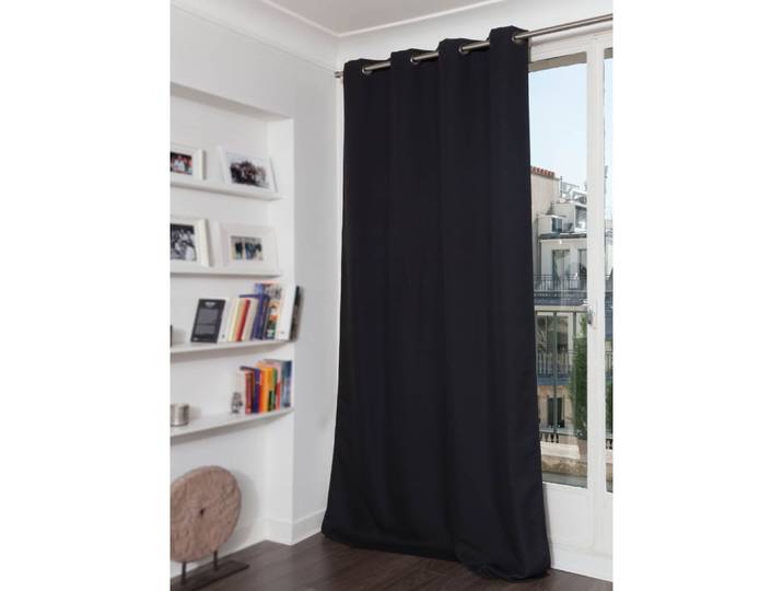 Rideau occultant oeillets noir mc710 140lx260h