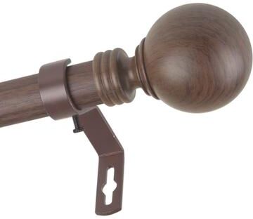 InStyleDesign Pellet 1 inch Faux Wood Curtain Rod