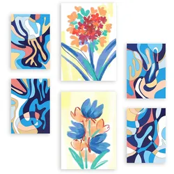 POSTER Set Mit 6 Venenflora In Blume Zusammenfassung A3 & A4 Rahmenlos