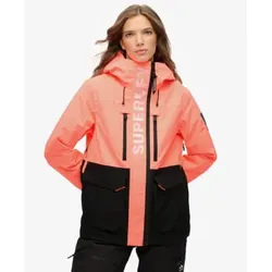 Superdry für Damen. WS110181A Ultimative Freestyle-Skijacke korallenrot (S), Lässig, Sportlich, Polyester, Schnee