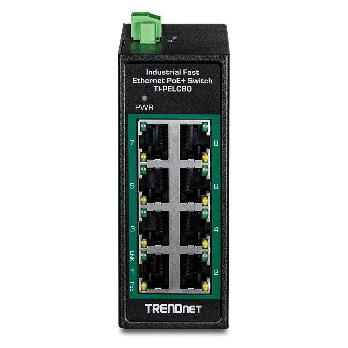 Trendnet 8-Port Industrial Fast Etherne (8 Ports) (TI-PELC80)