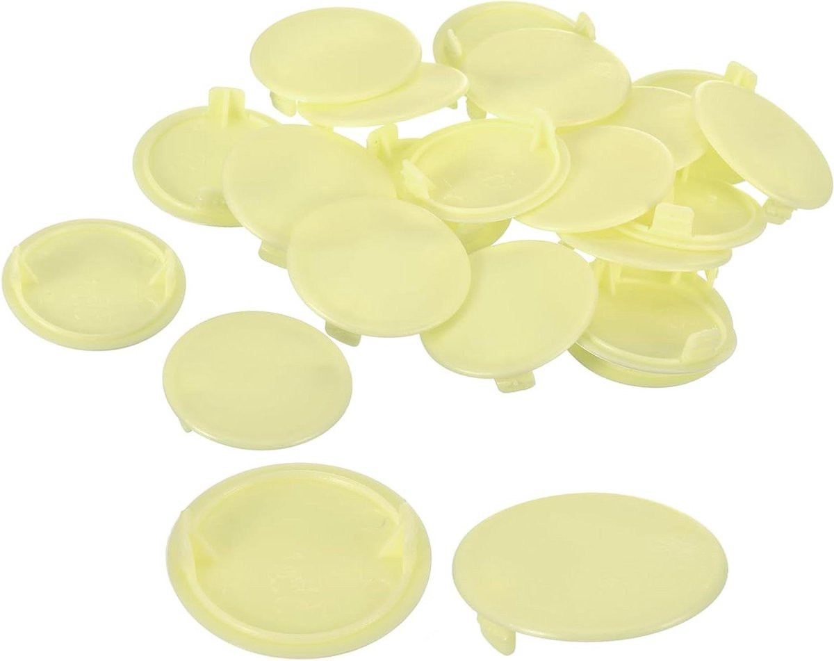 Gatafdekkingen Kunststof Dekdoppen voor Meubels Afwerken - Geel - Diameter: 35 mm