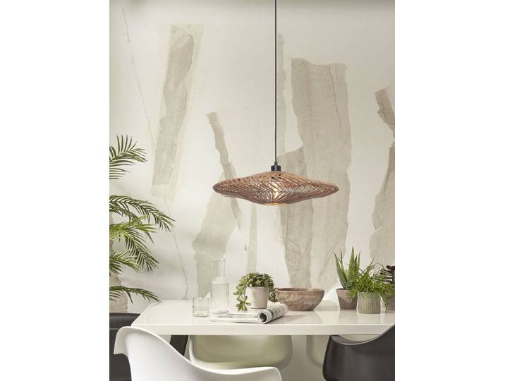 Pendelleuchte Zanzibar Ø 55cm Gelb/Beige Material: Naturfaser Naturfaserart: Rattan E27