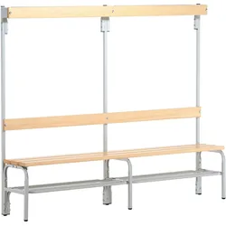 Sypro, Werkstattschrank, Umkleidebank für Trockenräume mit Rückenlehne (40 cm, 18 cm)
