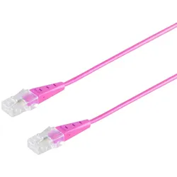 RJ45 Stecker-RJ45 Stecker rund 4-adrig magenta 3m