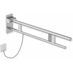 HEWI Stützklappgriff Duo Design A, Edelstahl, schliff, Ausladung 850 mm