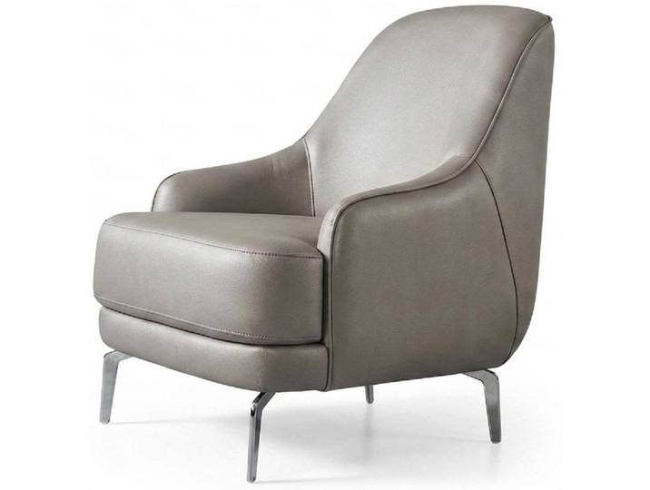 Xlmoebel Loungesessel Sessel Modern Loungesessel Polstersessel Metallfüße Komfort Design (1-St., 1-tlg)