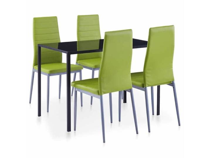 Ensemble Table avec chaises - - Mobilier repas - Anti UV - 5 pcs Vert - design moderne(699449)