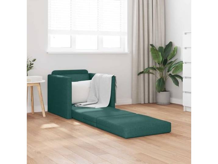 KTHLBRH Schlafsofa dunkelgrün 74 x 77 x 81 cm Stoff Rahmen aus Metall und Sperrholz, abnehmbare Kissen mit Reißverschluss, schnelle Verarbeitung, Verwendung im Innenbereich