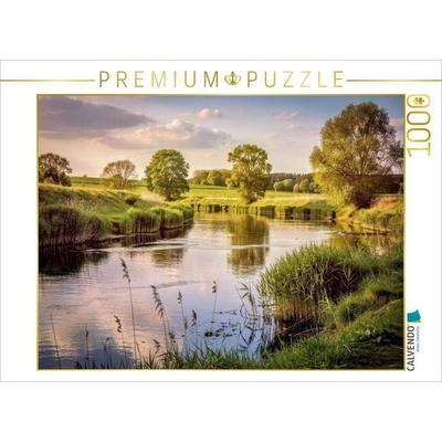 CALVENDO Puzzle Ein Fluss, der den Alltag leiser dreht. | 1000 Teile Lege-Größe 64x48cm Foto-Puzzle für glückliche Stunden, von , Calvendo Puzzle