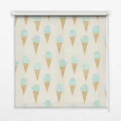INNENROLLO - Fensterrollo - Rollo - 100x140 cm - Eiscreme in der Waffel