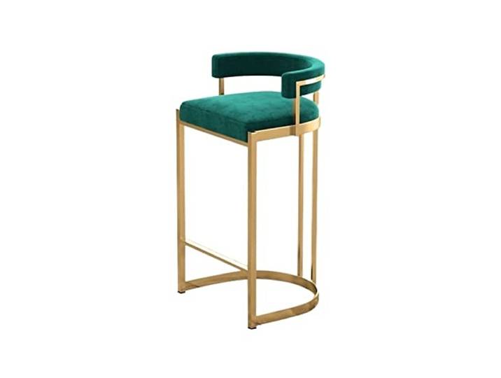 Barstühle Barstuhl mit 90 cm Rückenlehne, Coffee-Shop-Bar-Inselstuhl(Green)