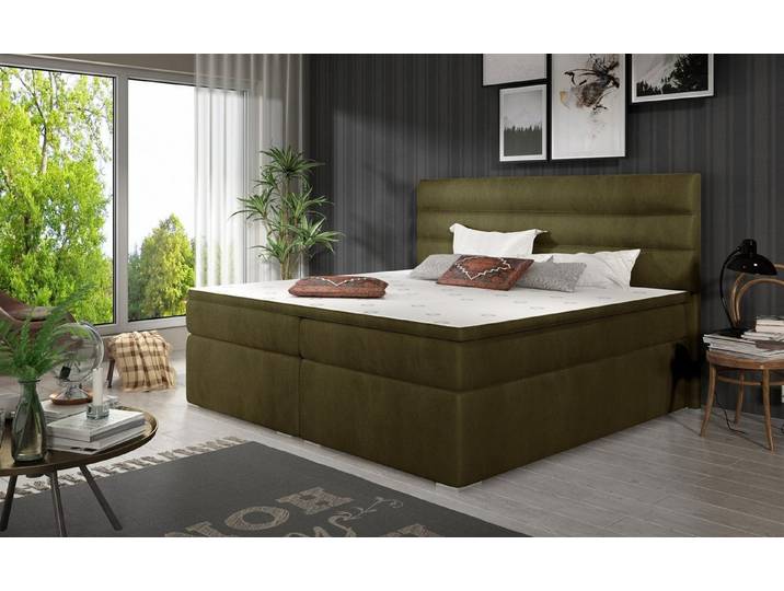 Fun Möbel Boxbett Schlafzimmerbett FESTO in Stoff inkl. Bettkästen (inkl. Kaltschaumtopper)